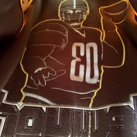 Veezo Wear RARE! Y2K ‘03’ New York Fleece Jacket Excellent Condition! LARGE Brwn - Picture 3 of 11